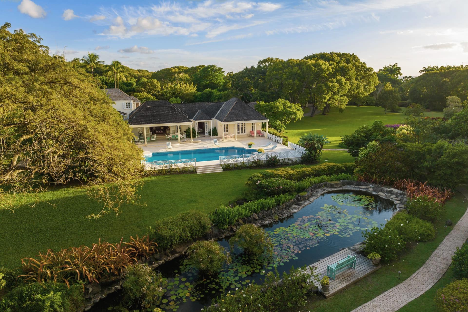 Second Thought in Sandy Lane: the villa, its pool and gardens